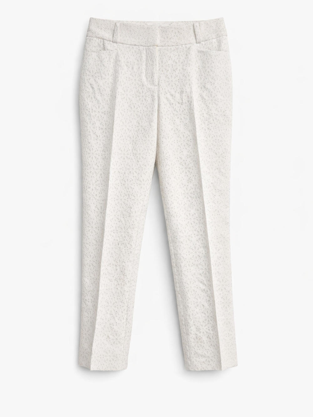 NWT The Limited Drew Fit Eyelet Lace Pants Womens 8 White Cropped